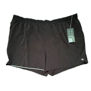 VRST New Men's 5” Black Athletic Shorts w/ Brief 2XL